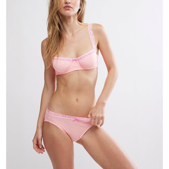 FREE PEOPLE So Sweet Bikini Undies / Soft Pink - Picture 2 of 5